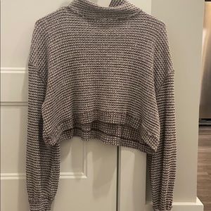 Free People maroon cropped sweater